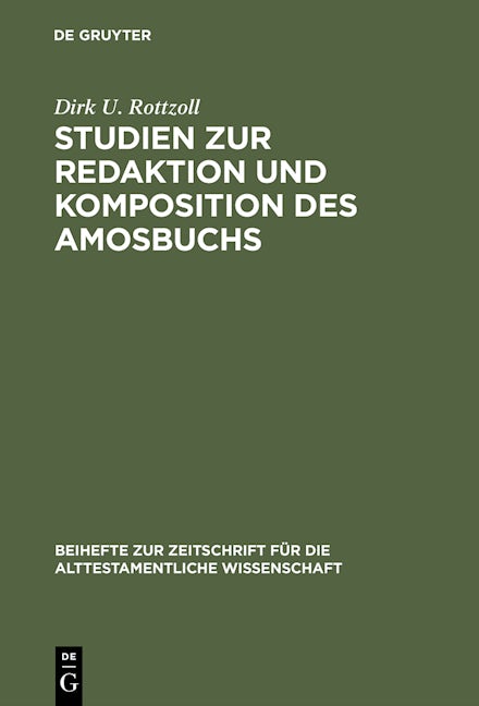 Studien zur Redaktion und Komposition des Amosbuchs