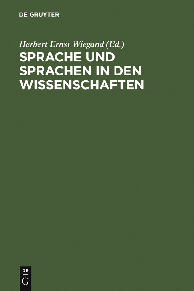 Cover image for Sprache und Sprachen in den Wissenschaften, isbn: 9783110155792