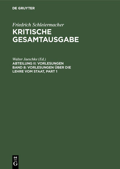 Vorlesungen über die Lehre vom Staat