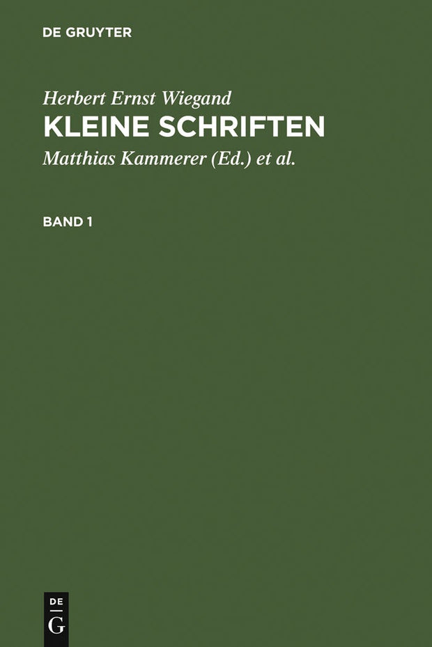Cover image for Kleine Schriften, isbn: 9783110156652
