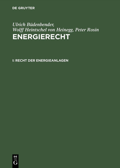 Cover image for Recht der Energieanlagen, isbn: 9783110157703