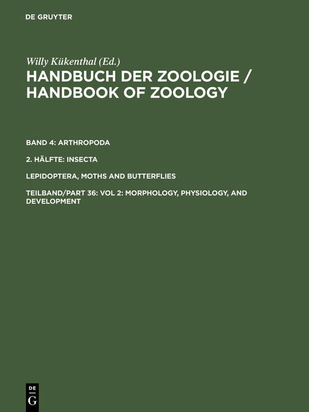 Cover image for Vol 2: Morphology, Physiology, and Development, isbn: 9783110162103