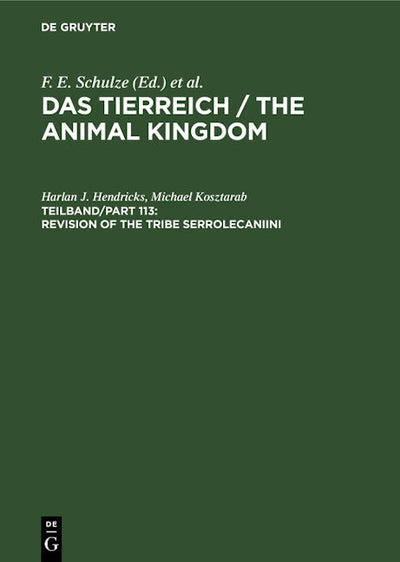 Revision of the Tribe Serrolecaniini