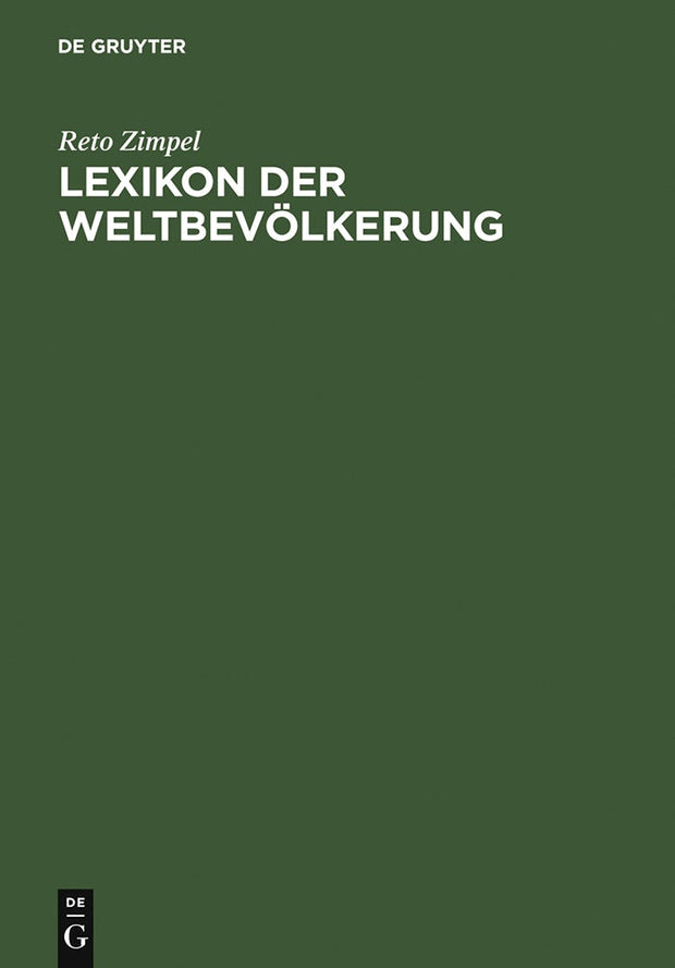 Cover image for Lexikon der Weltbevölkerung, isbn: 9783110163193