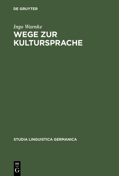Cover image for Wege zur Kultursprache, isbn: 9783110164299