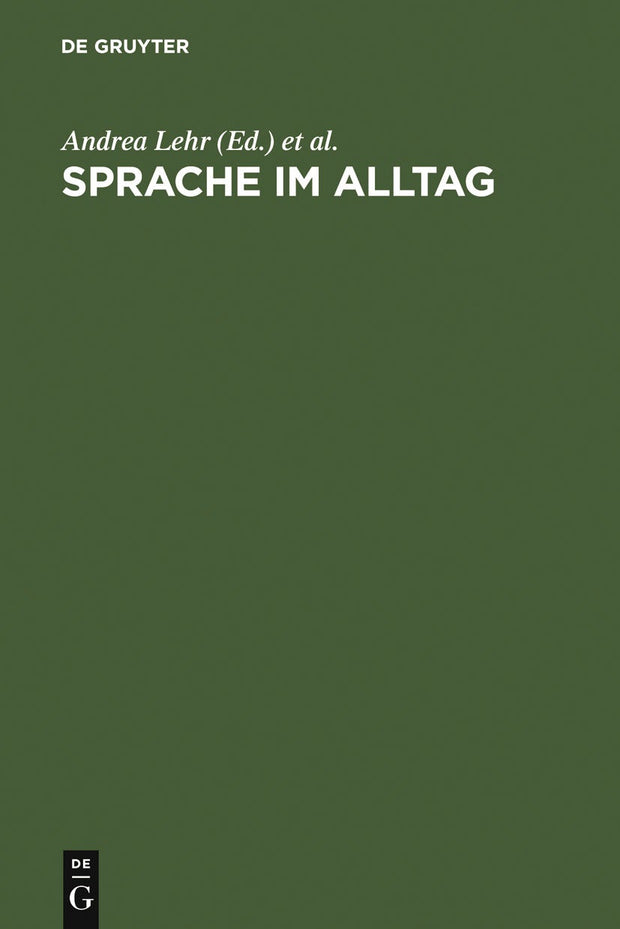 Cover image for Sprache im Alltag, isbn: 9783110164565