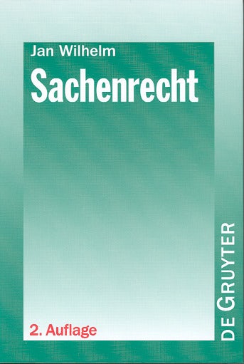 Cover image for Sachenrecht, isbn: 9783110165579