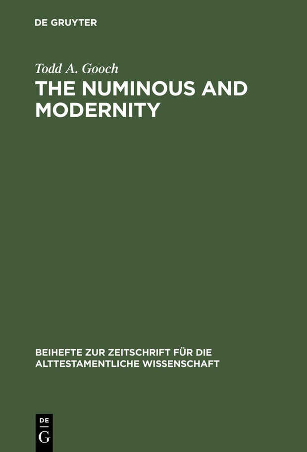 Cover image for The Numinous and Modernity, isbn: 9783110167993