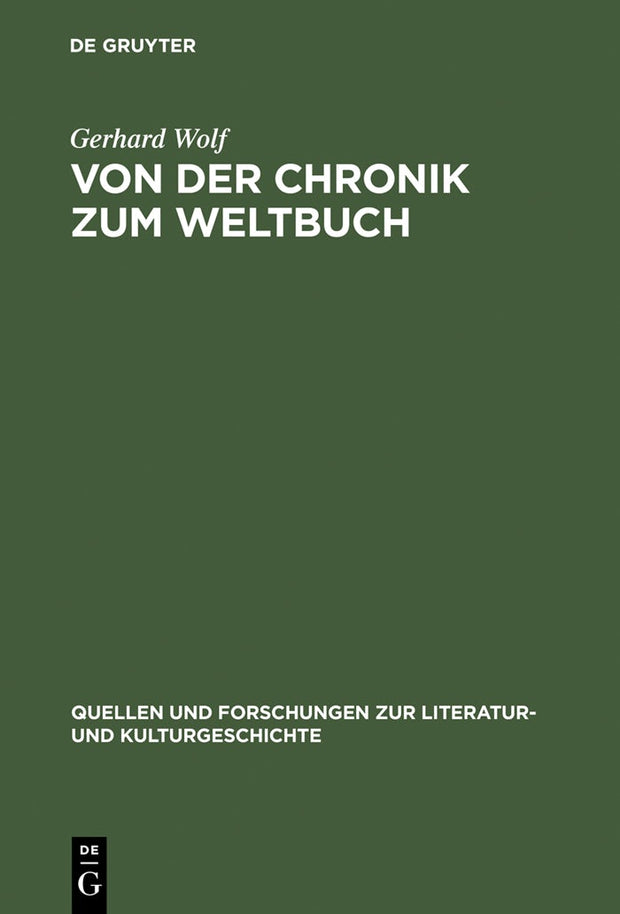 Cover image for Von der Chronik zum Weltbuch, isbn: 9783110168051