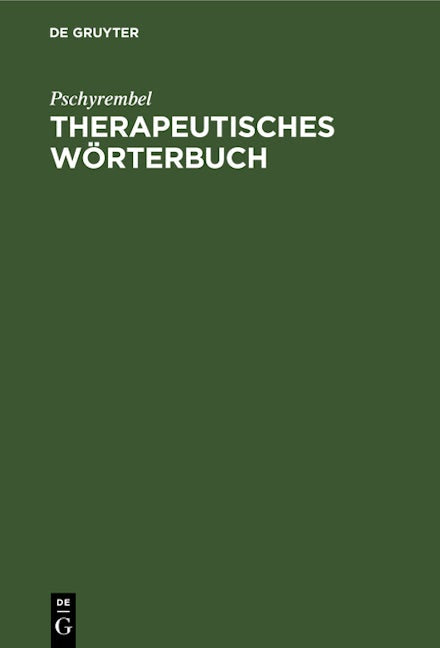 Therapeutisches Wörterbuch