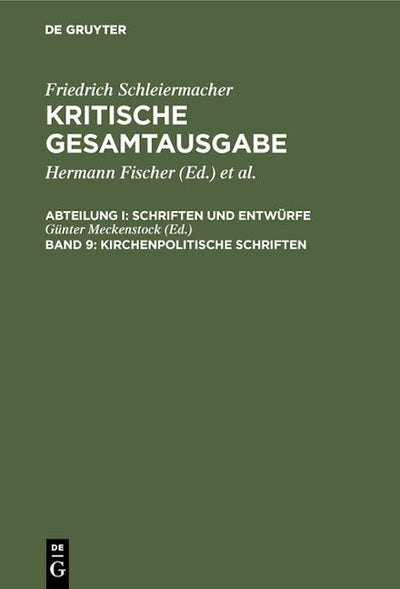 Kirchenpolitische Schriften