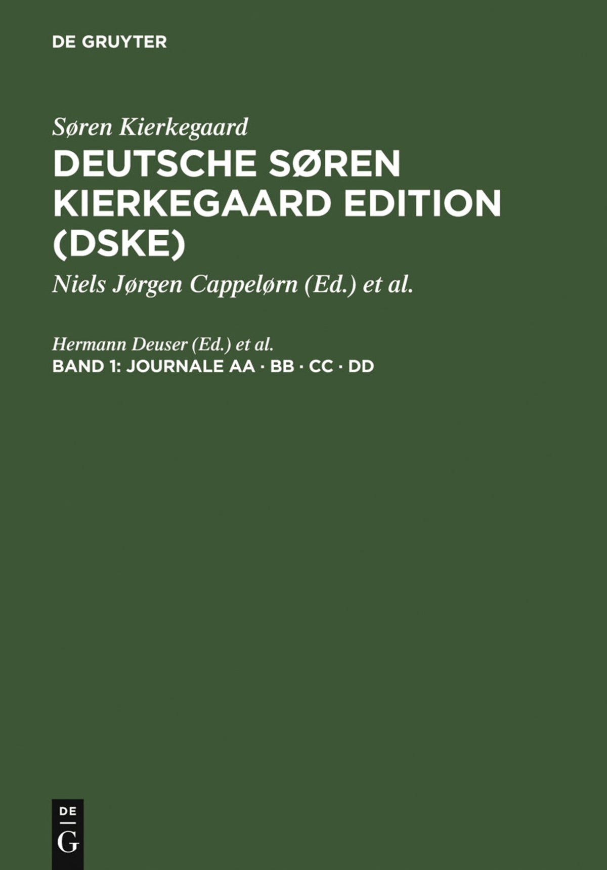 Cover image for Journale AA · BB · CC · DD ISBN 9783110169775