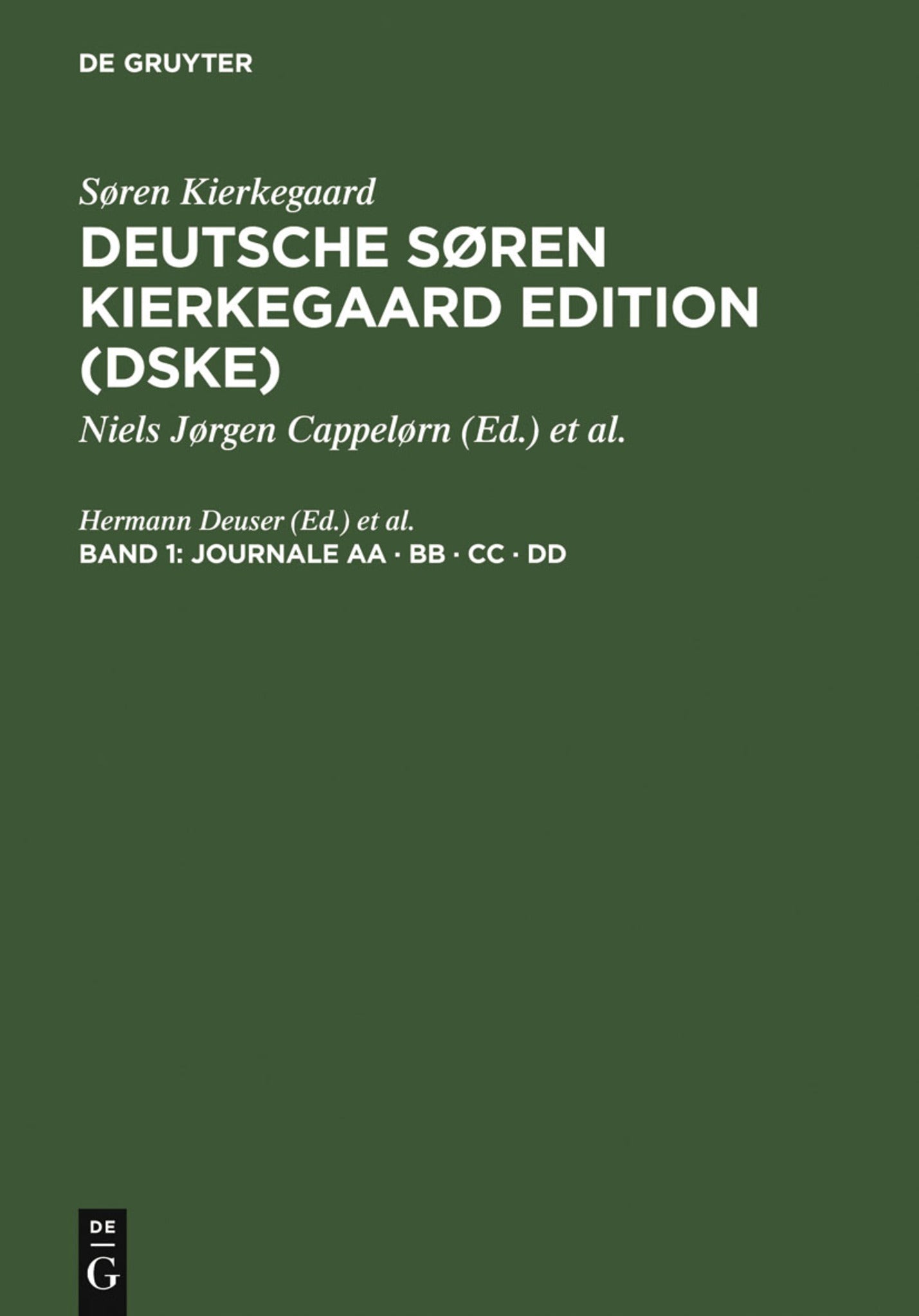 Cover image for Journale AA · BB · CC · DD ISBN 9783110169775