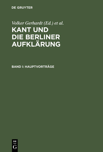 Cover image for Kant und die Berliner Aufklärung, isbn: 9783110169799