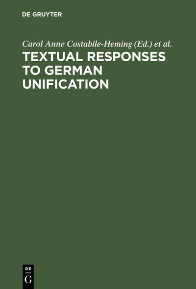 Cover image for Textual Responses to German Unification, isbn: 9783110170221