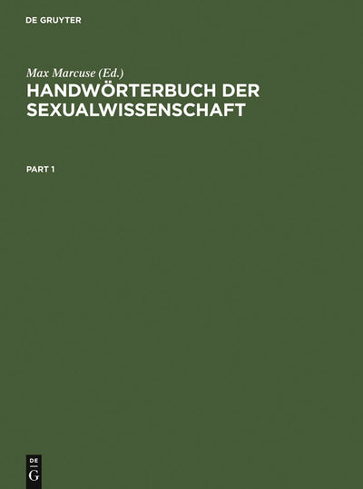 Cover image for Handwörterbuch der Sexualwissenschaft, isbn: 9783110170382