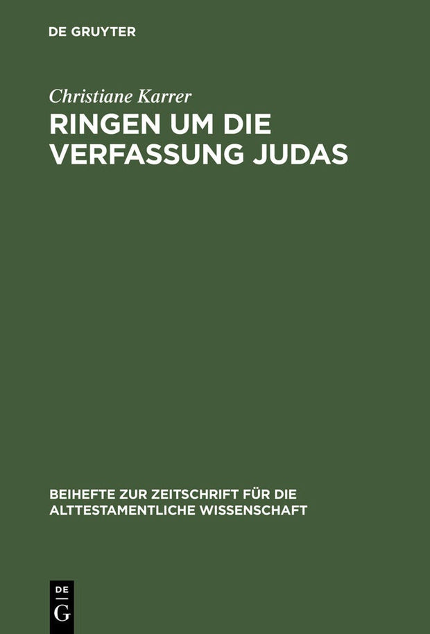 Cover image for Ringen um die Verfassung Judas, isbn: 9783110170559