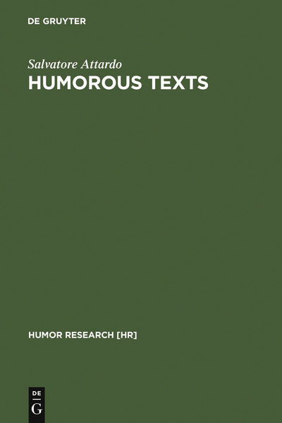 Cover image for Humorous Texts, isbn: 9783110170689
