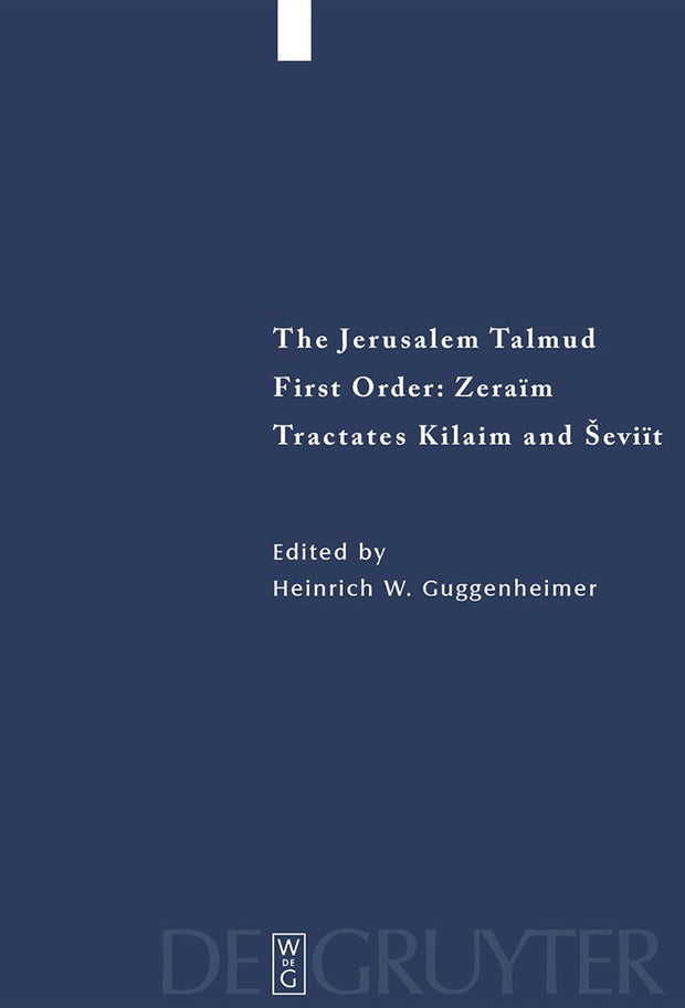 Cover image for Tractates Kilaim and Seviit, isbn: 9783110171228
