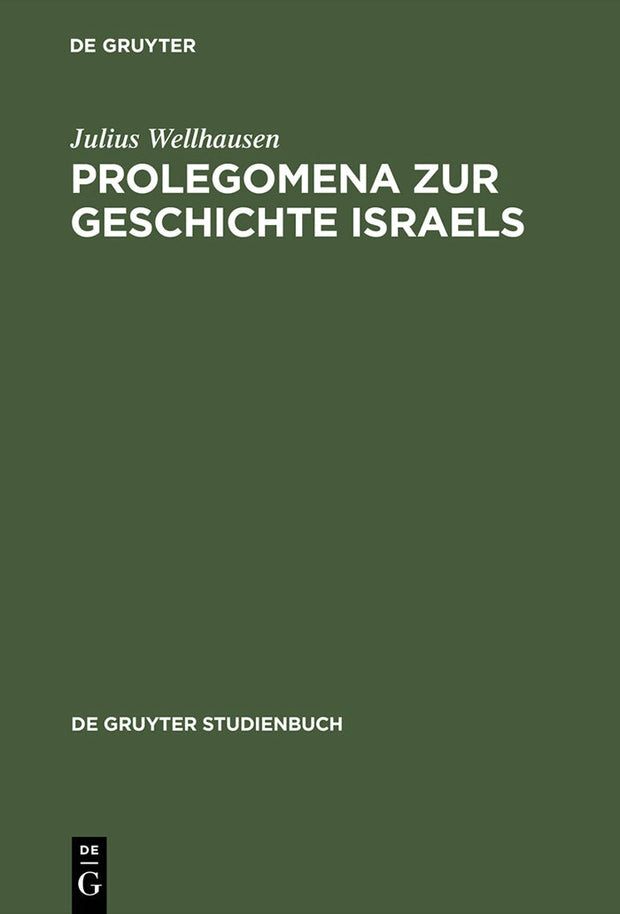 Cover image for Prolegomena zur Geschichte Israels, isbn: 9783110171556