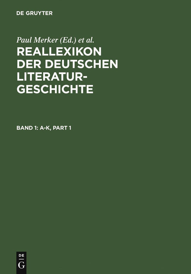 Cover image for Reallexikon der deutschen Literaturgeschichte, isbn: 9783110172522