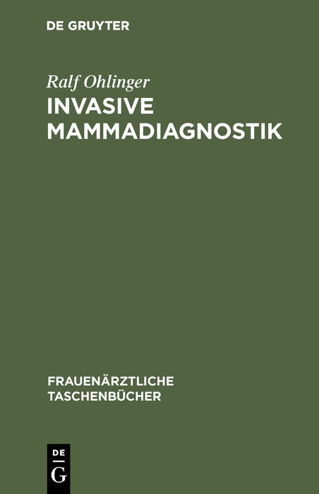 Cover image for Invasive Mammadiagnostik, isbn: 9783110172744