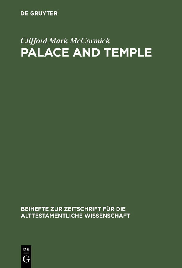Cover image for Palace and Temple, isbn: 9783110172775