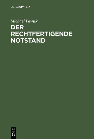 Cover image for Der rechtfertigende Notstand, isbn: 9783110173642