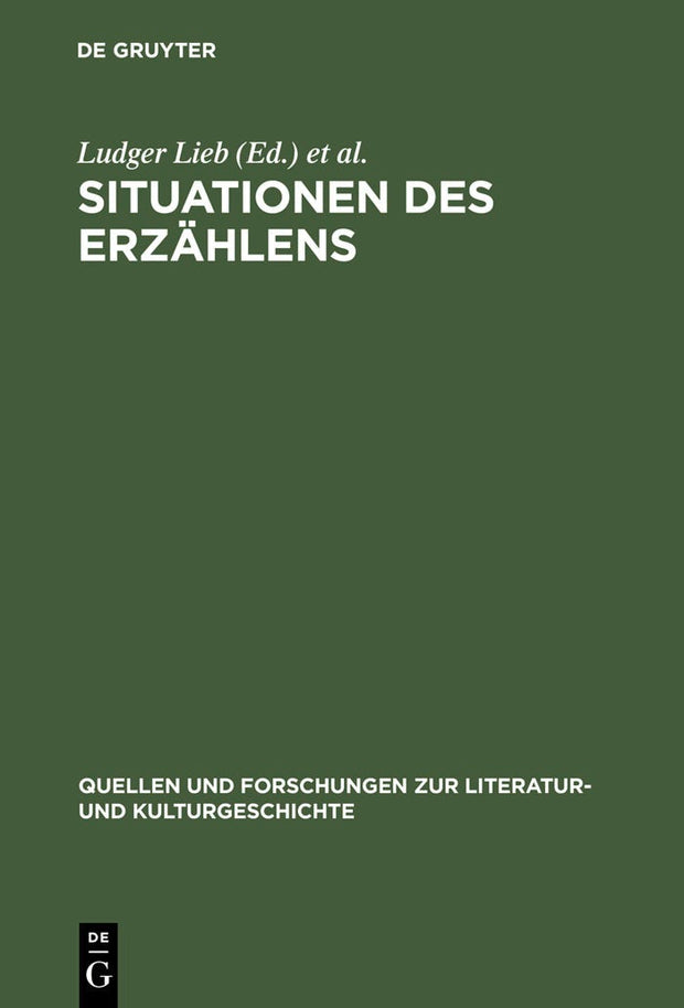 Cover image for Situationen des Erzählens, isbn: 9783110174670