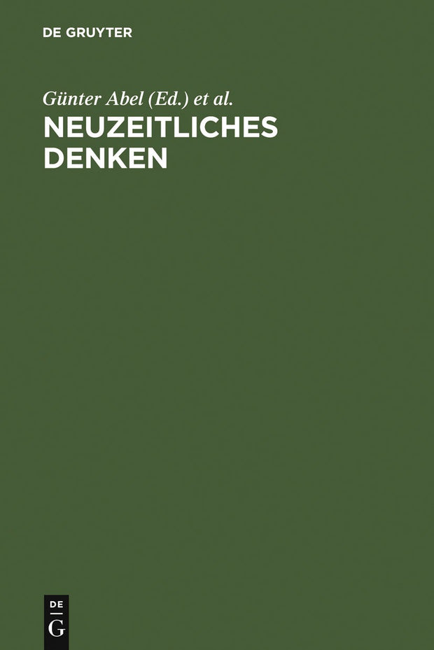 Cover image for Neuzeitliches Denken, isbn: 9783110175165