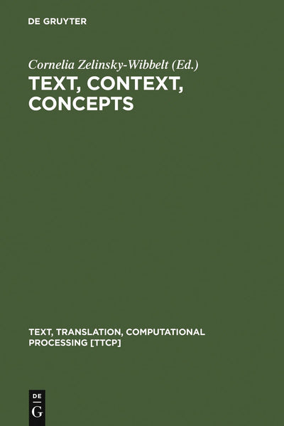 Cover image for Text, Context, Concepts, isbn: 9783110175530