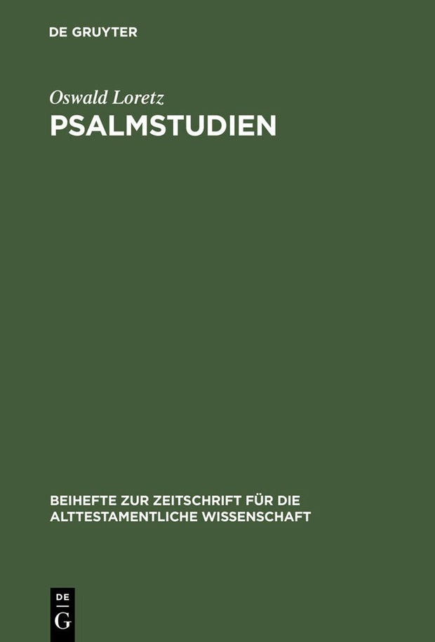 Cover image for Psalmstudien, isbn: 9783110175783