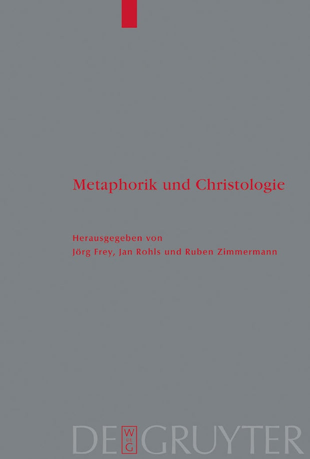 Cover image for Metaphorik und Christologie, isbn: 9783110176452