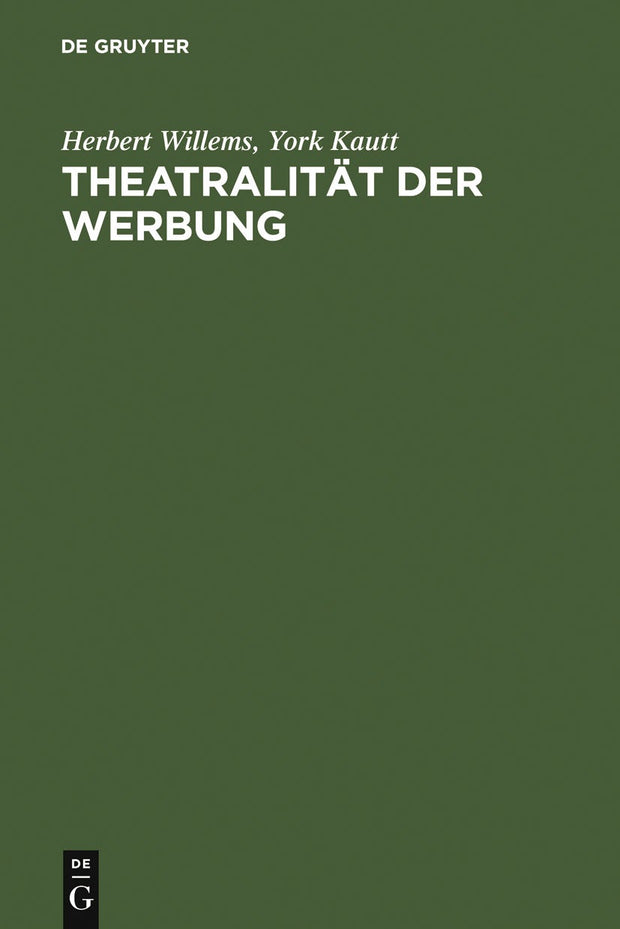 Cover image for Theatralität der Werbung, isbn: 9783110176681