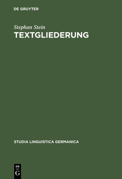 Cover image for Textgliederung, isbn: 9783110176728