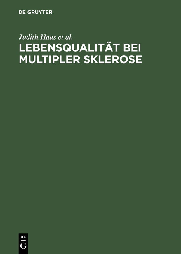 Cover image for Lebensqualität bei Multipler Sklerose, isbn: 9783110177268