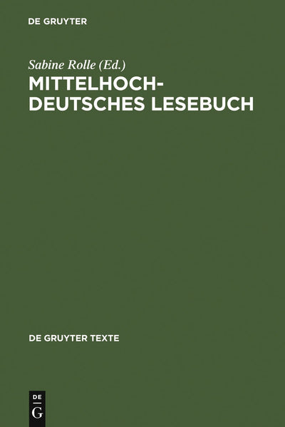 Cover image for Mittelhochdeutsches Lesebuch, isbn: 9783110177725