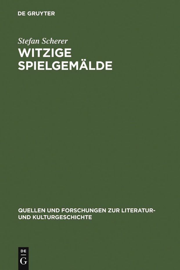 Cover image for Witzige Spielgemälde, isbn: 9783110177749