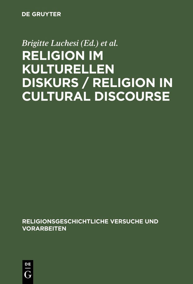 Cover image for Religion im kulturellen Diskurs / Religion in Cultural Discourse, isbn: 9783110177909