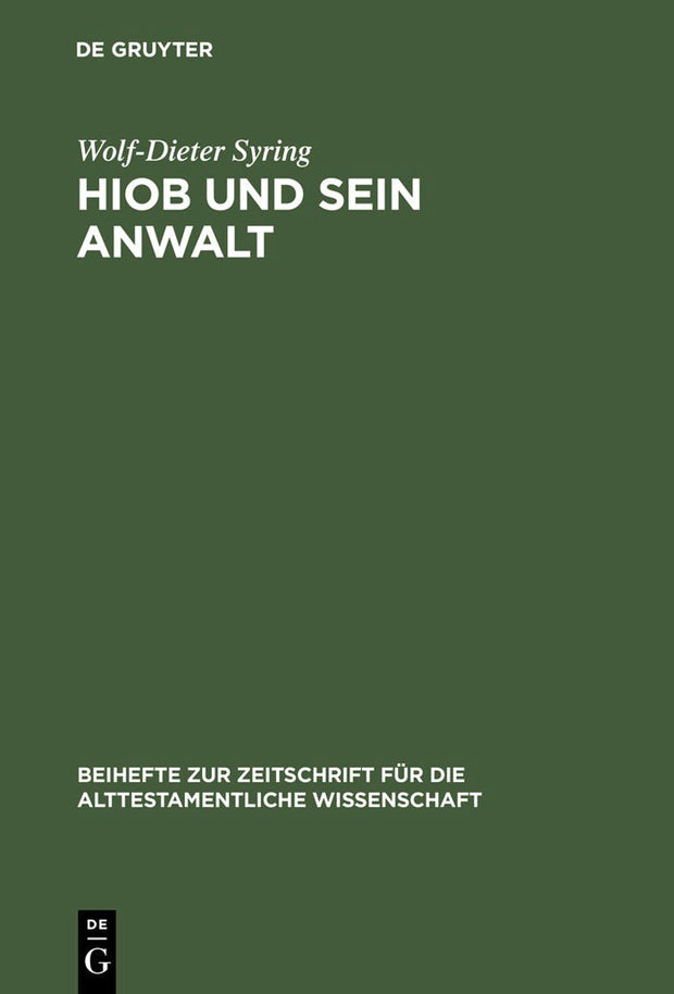 Cover image for Hiob und sein Anwalt, isbn: 9783110181029