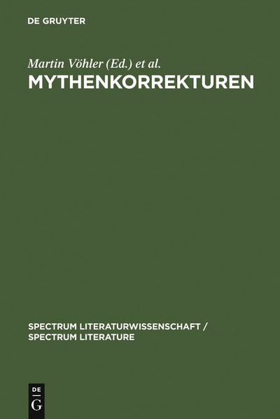 Cover image for Mythenkorrekturen, isbn: 9783110182903