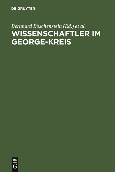 Cover image for Wissenschaftler im George-Kreis, isbn: 9783110183047