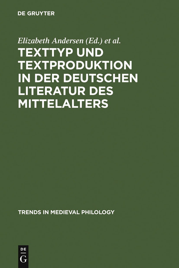 Cover image for Texttyp und Textproduktion in der deutschen Literatur des Mittelalters, isbn: 9783110183368