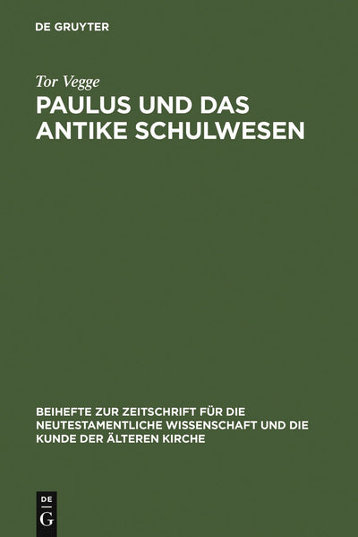 Cover image for Paulus und das antike Schulwesen, isbn: 9783110183450