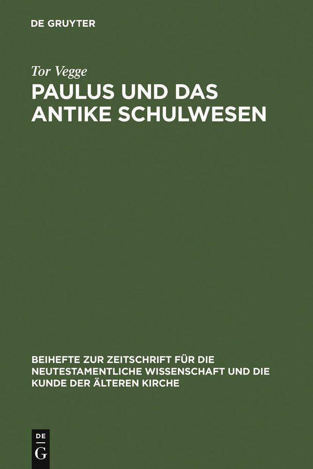 Cover image for Paulus und das antike Schulwesen, isbn: 9783110183450