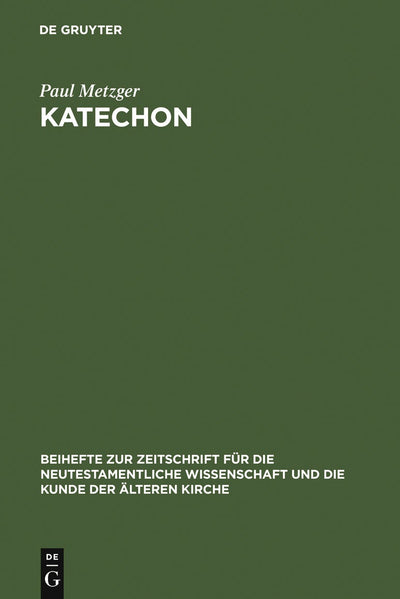 Cover image for Katechon, isbn: 9783110184600