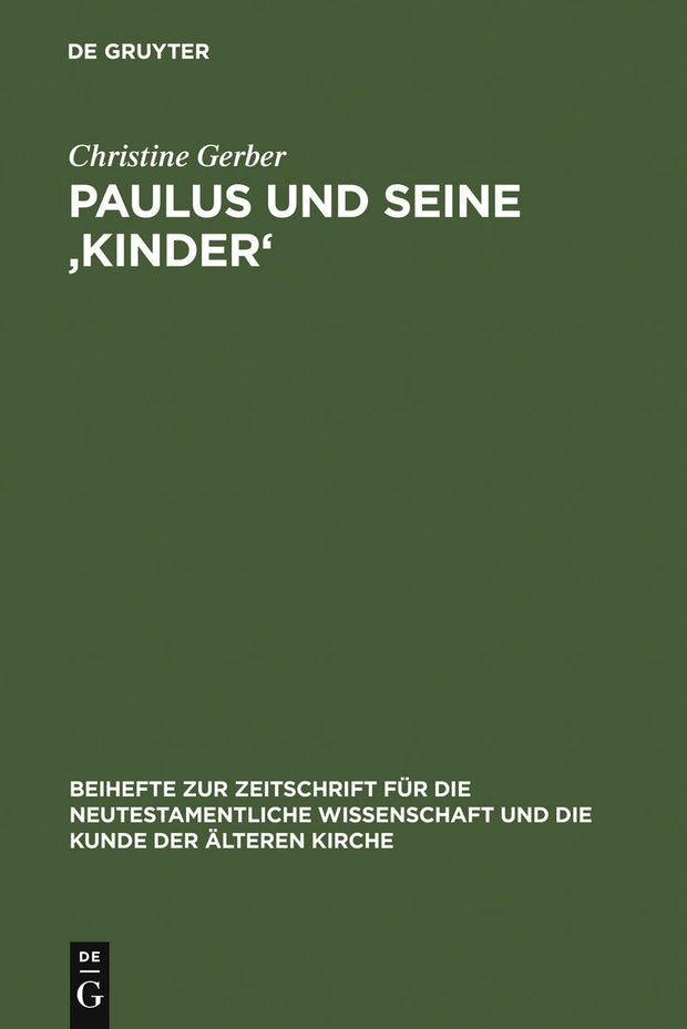 Cover image for Paulus und seine ‚Kinder', isbn: 9783110184785