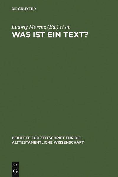 Cover image for Was ist ein Text?, isbn: 9783110184969