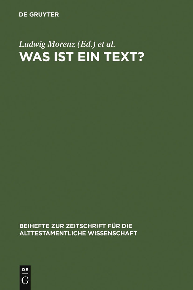 Cover image for Was ist ein Text?, isbn: 9783110184969