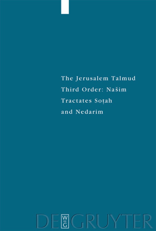 Cover image for Tractates Sotah and Nedarim, isbn: 9783110186680